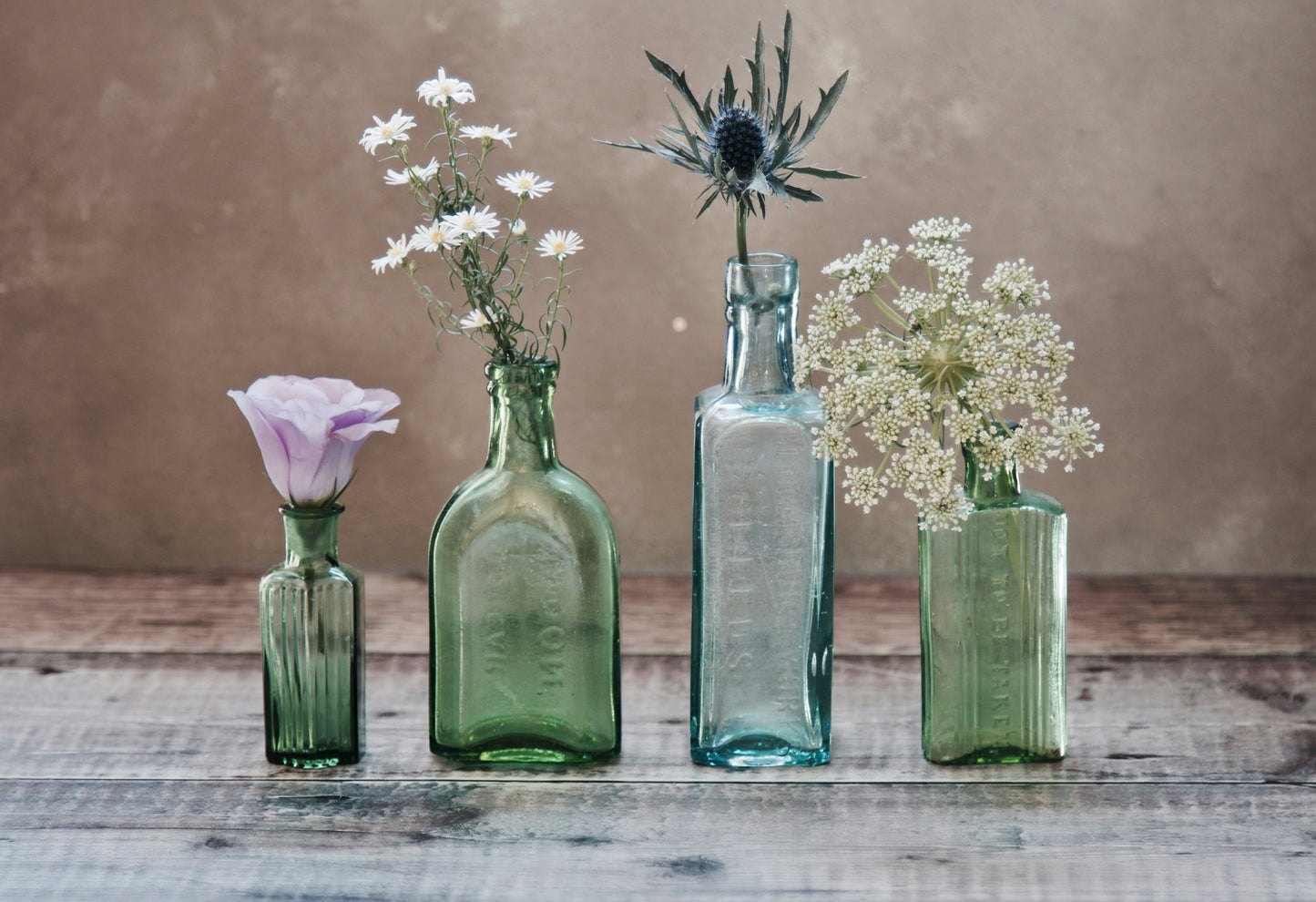 Glass Bud Vase Trio