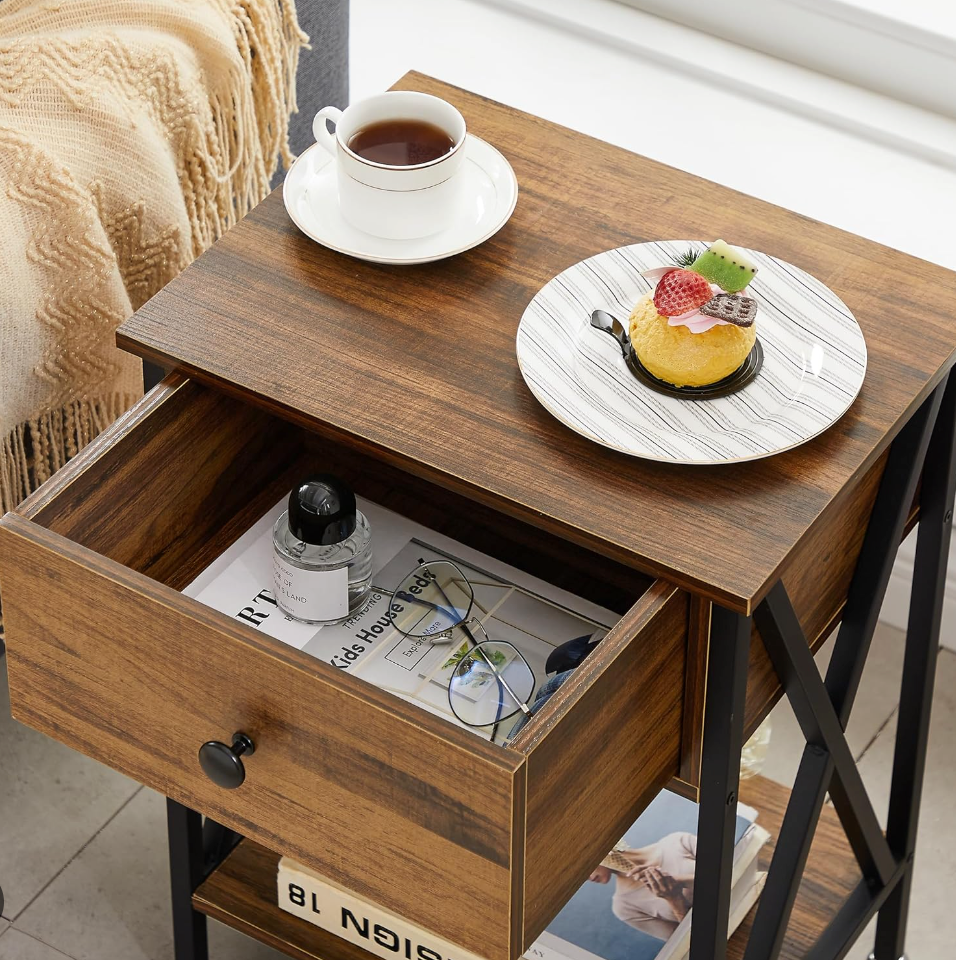 Bedside Table with Charging