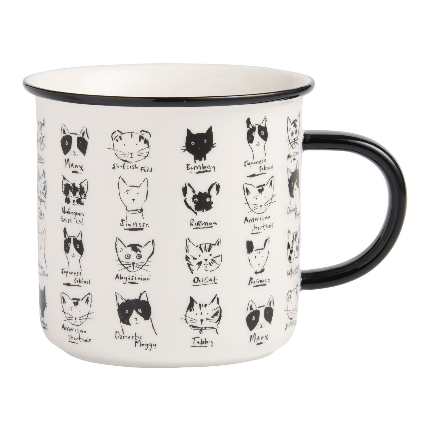 Cat Mugs, Set of 4