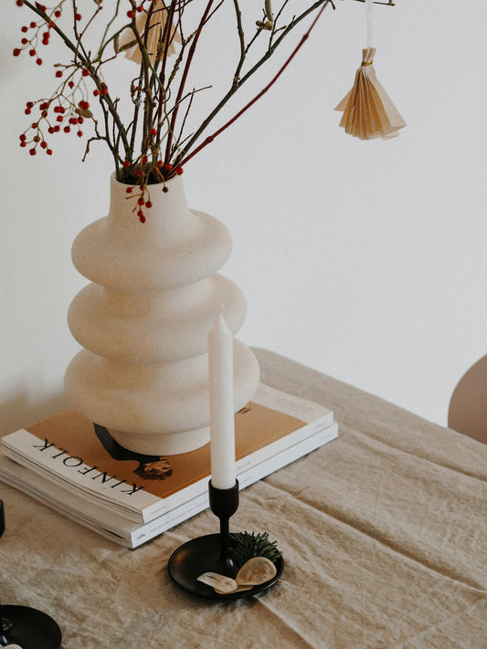 Stoneware Candle Holder